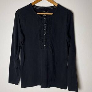 L.L. Bean Black Crew Neck Sweater